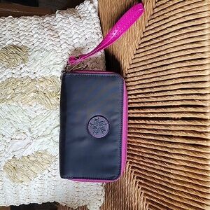 Tek Gear black/purple wristlet wallet